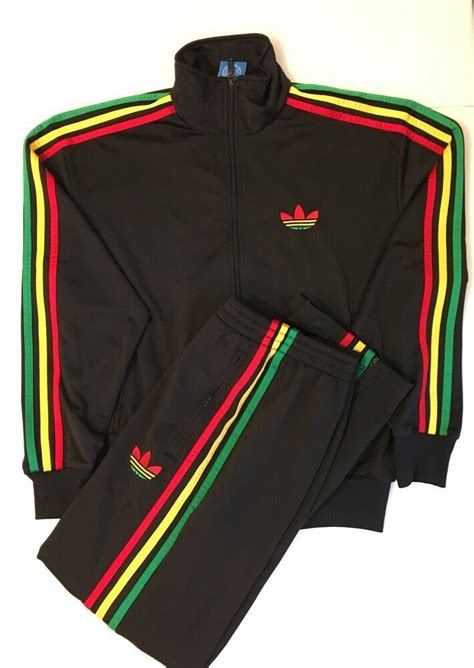 green adidas original tracksuit|Adidas originals rasta tracksuit.